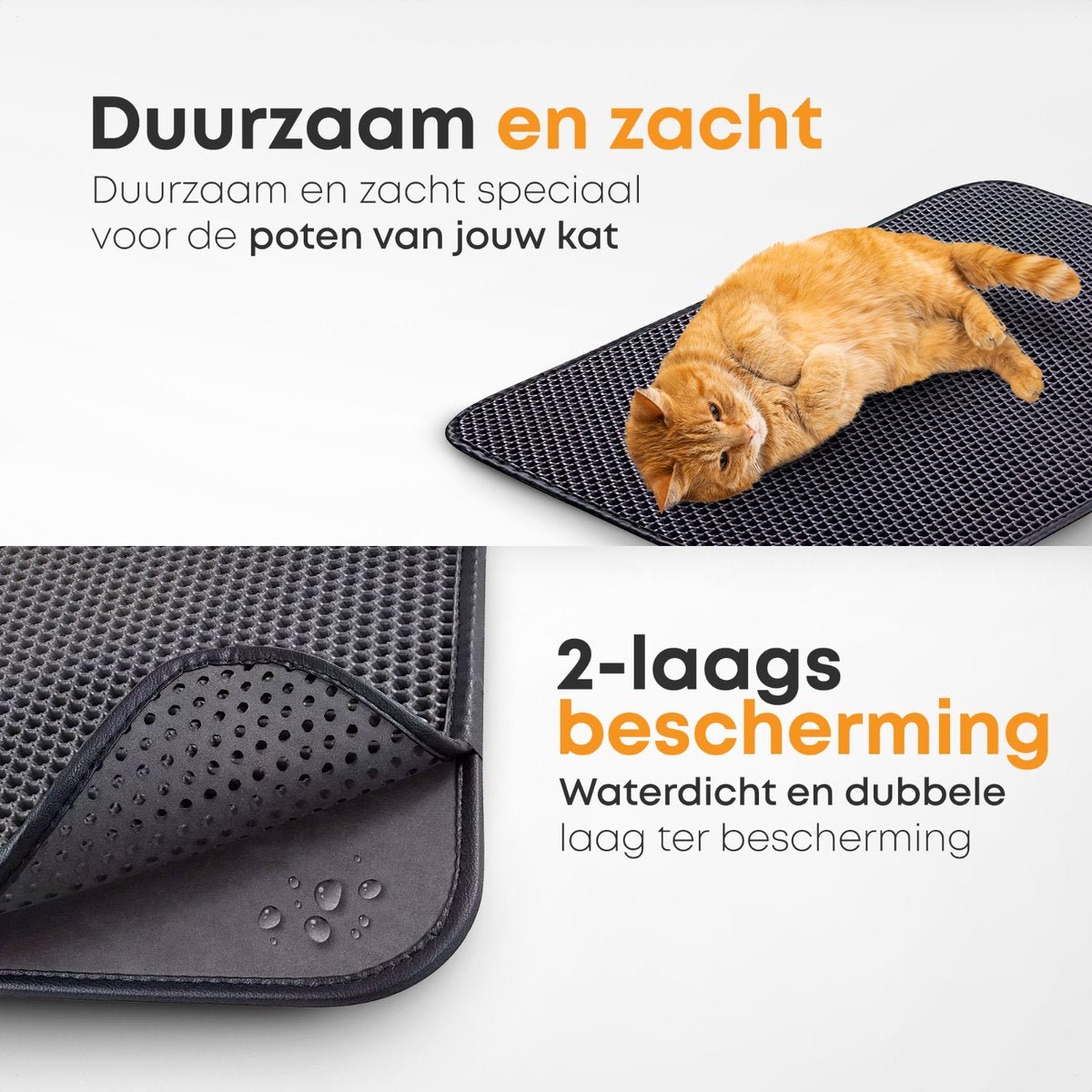 Kattenbakmat met grit opvanger - FAVR Pets